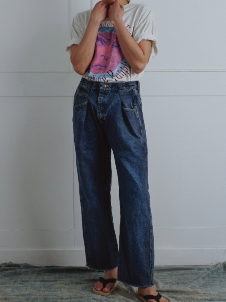 Nwot Proche Upcycled Front Pleat Denim Jeans--Size 1 --See Chart — image 6 of 7